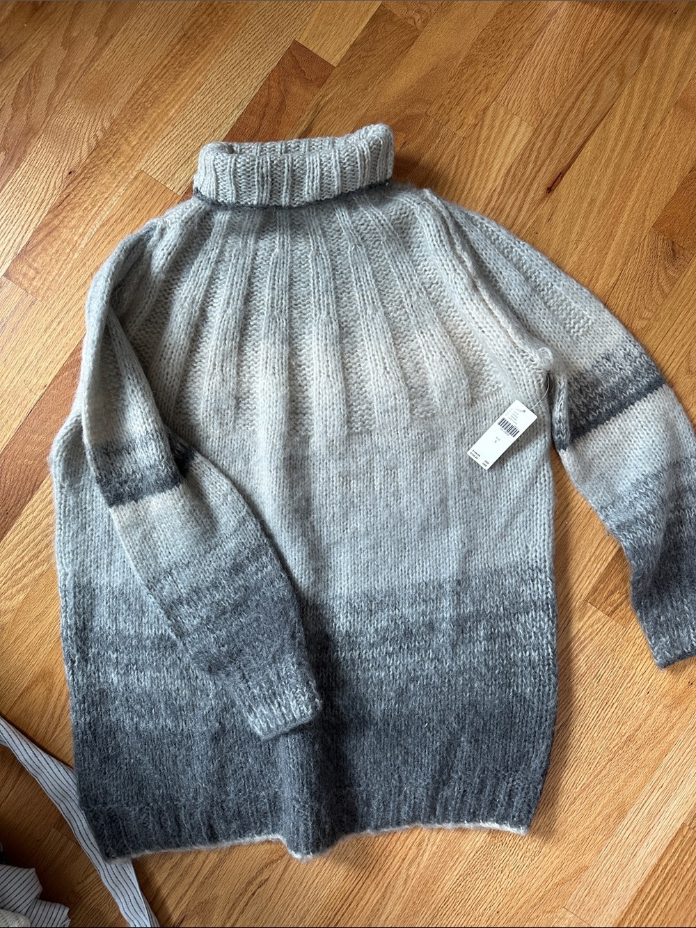 Anthropologie Gray Ombre Turtleneck Sweater